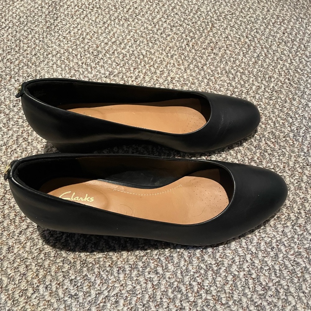 Clarks Black Wedge Shoes